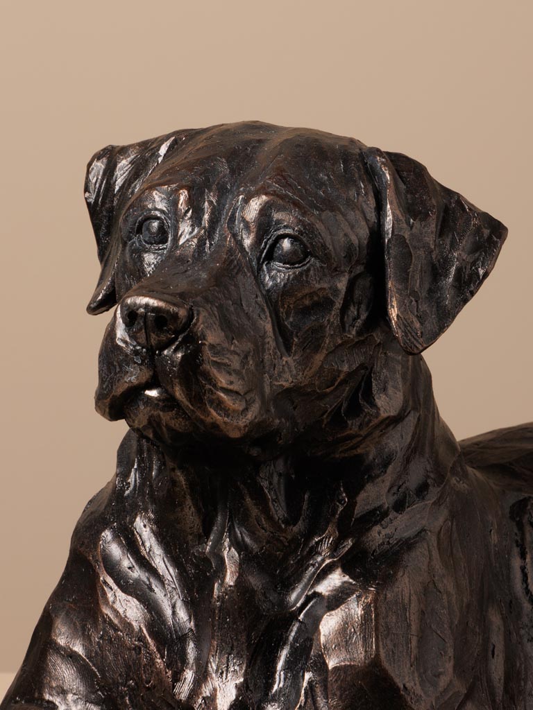 Lying black labrador figurine - 5