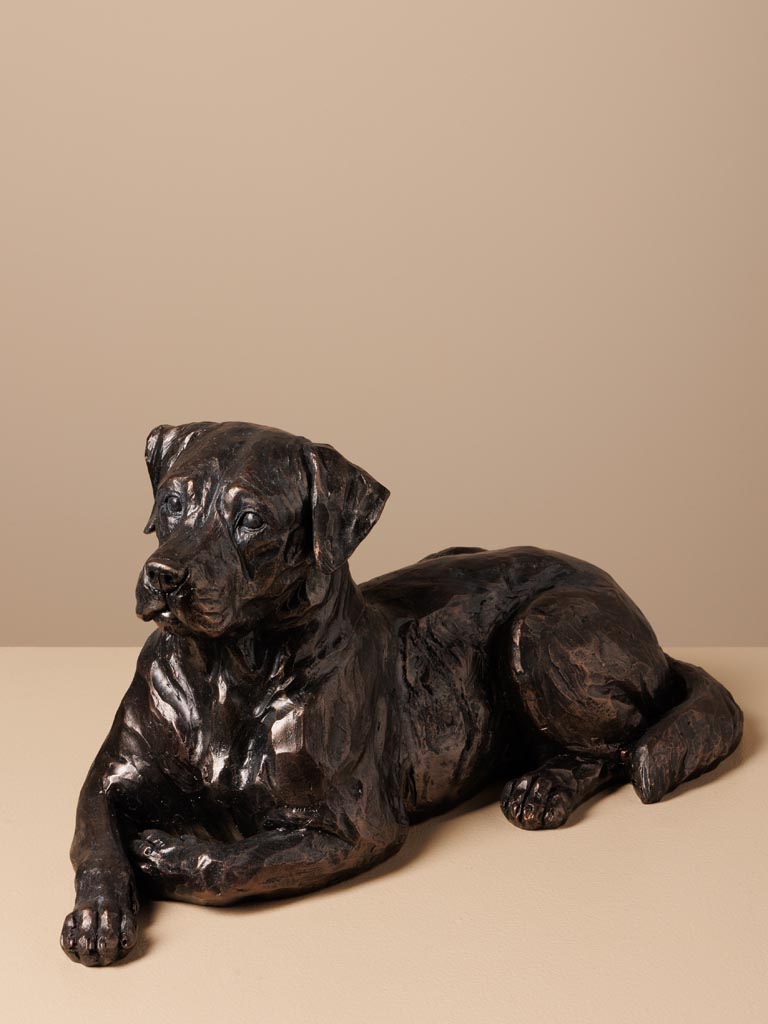 Lying black labrador figurine - 4