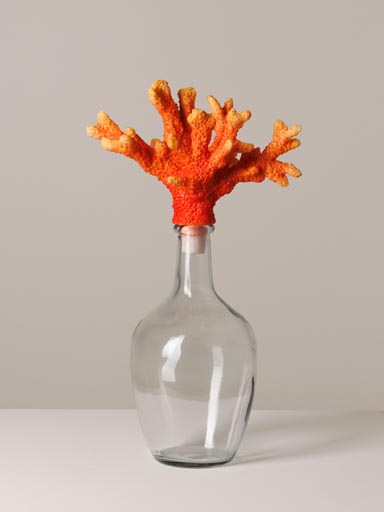Bottle with orange coral