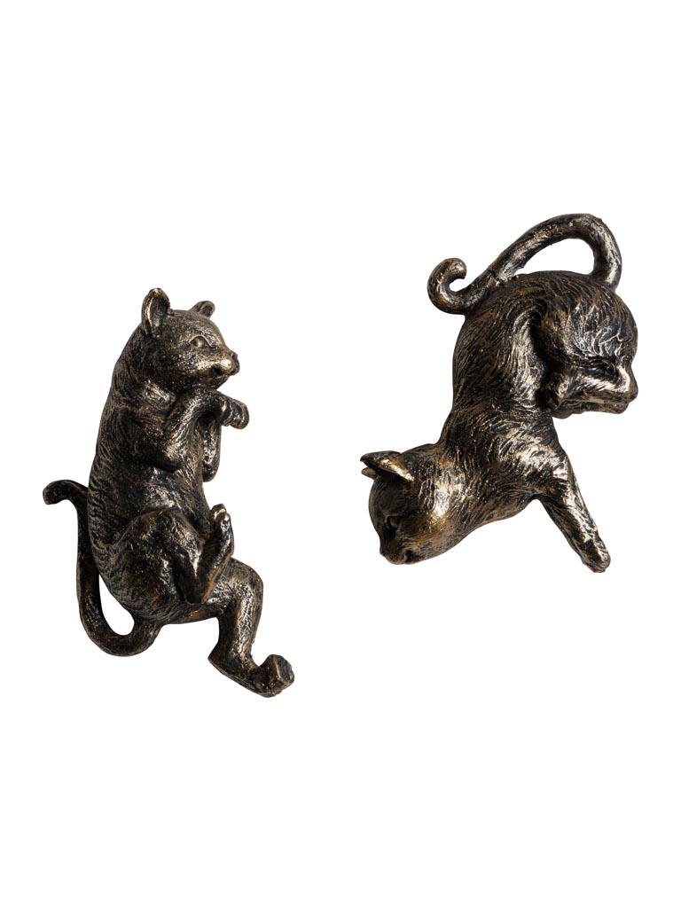S/2 grandes suspensions décoratives chats - 2