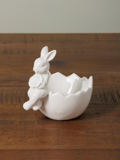 Eggcup with rabbit