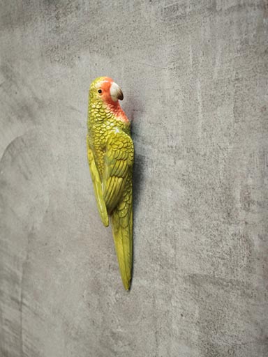 Wall parrot in ceramic