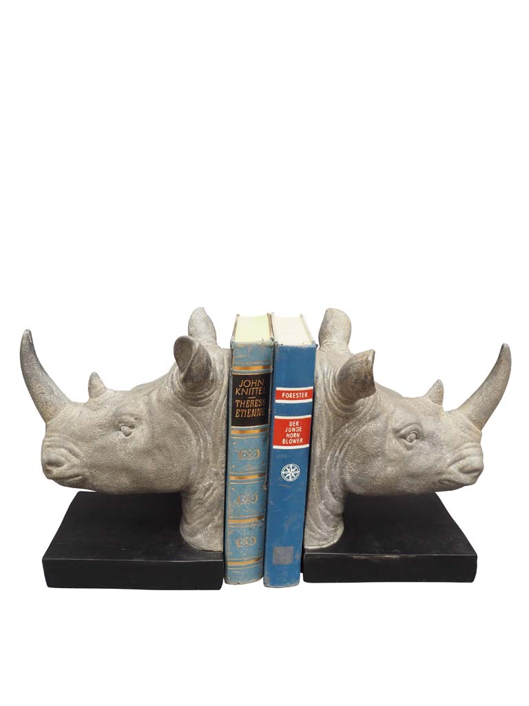 Serre-livres têtes de Rhino - 2