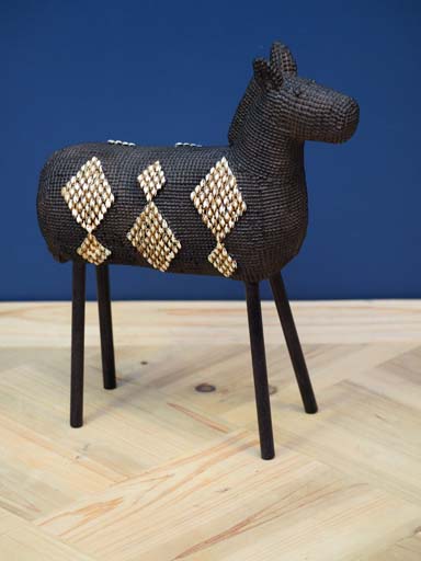 Black horse ethnic style in resin