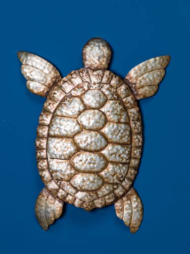 Tortue murale en zinc