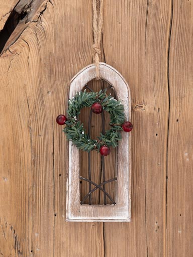 Fenêtre décorée pour Noël