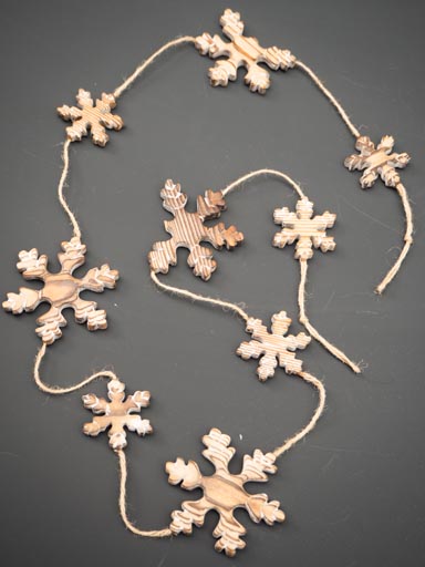 Guirlande de flocons en bois