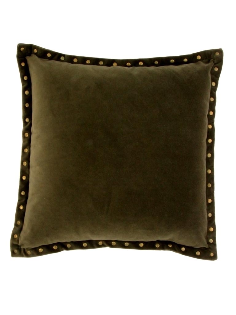 Green cushion with golden studs - 2
