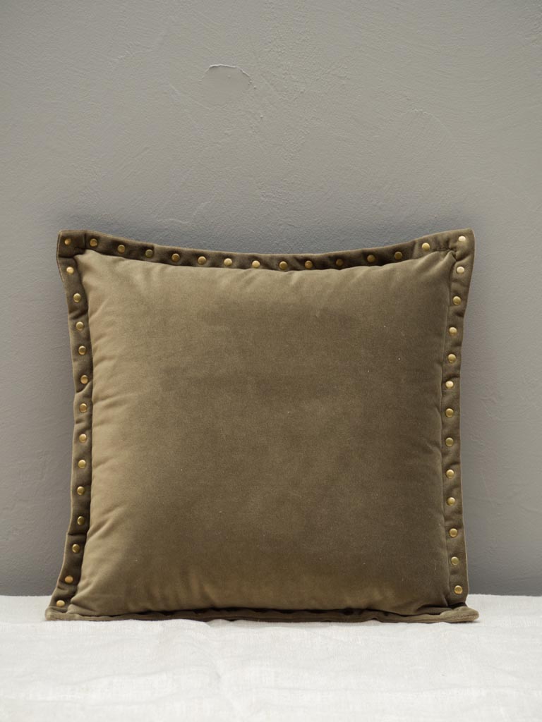 Green cushion with golden studs - 1