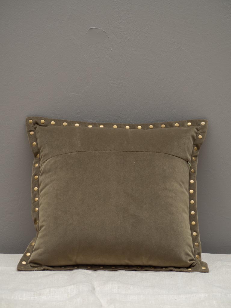 Green cushion with golden studs - 3
