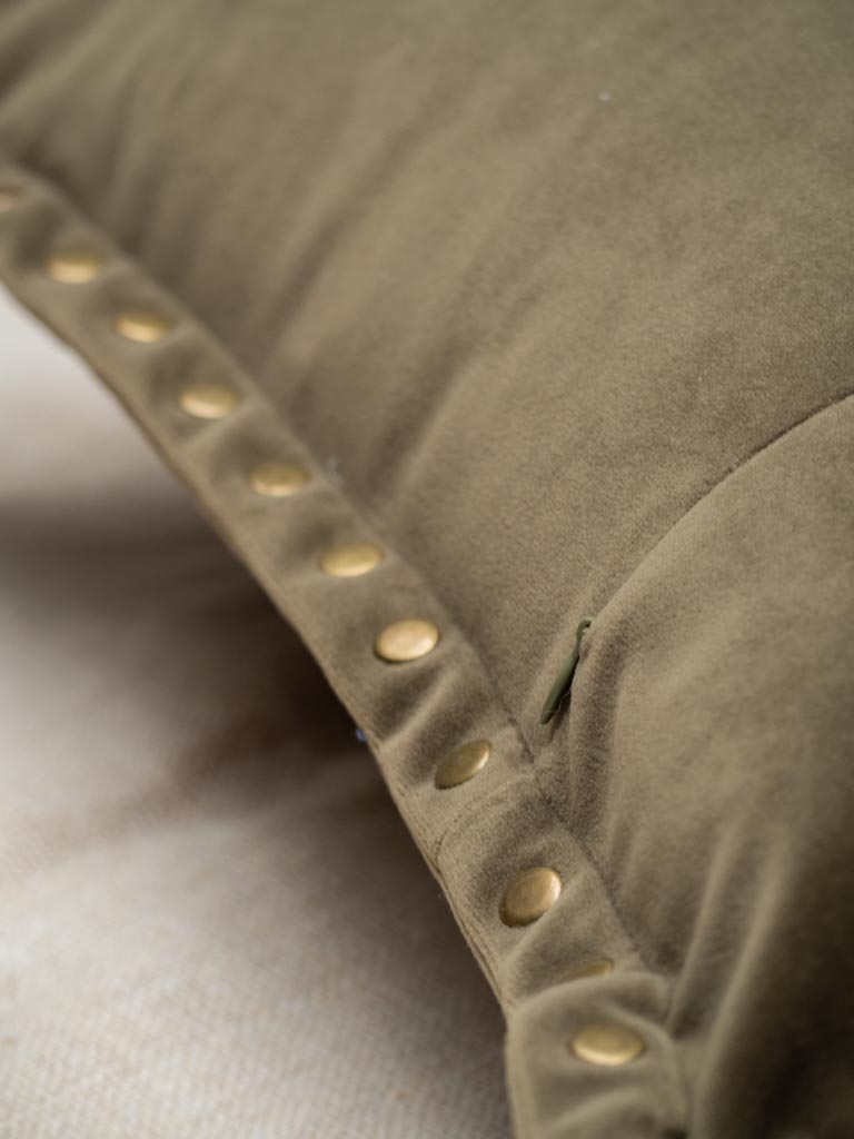 Green cushion with golden studs - 4