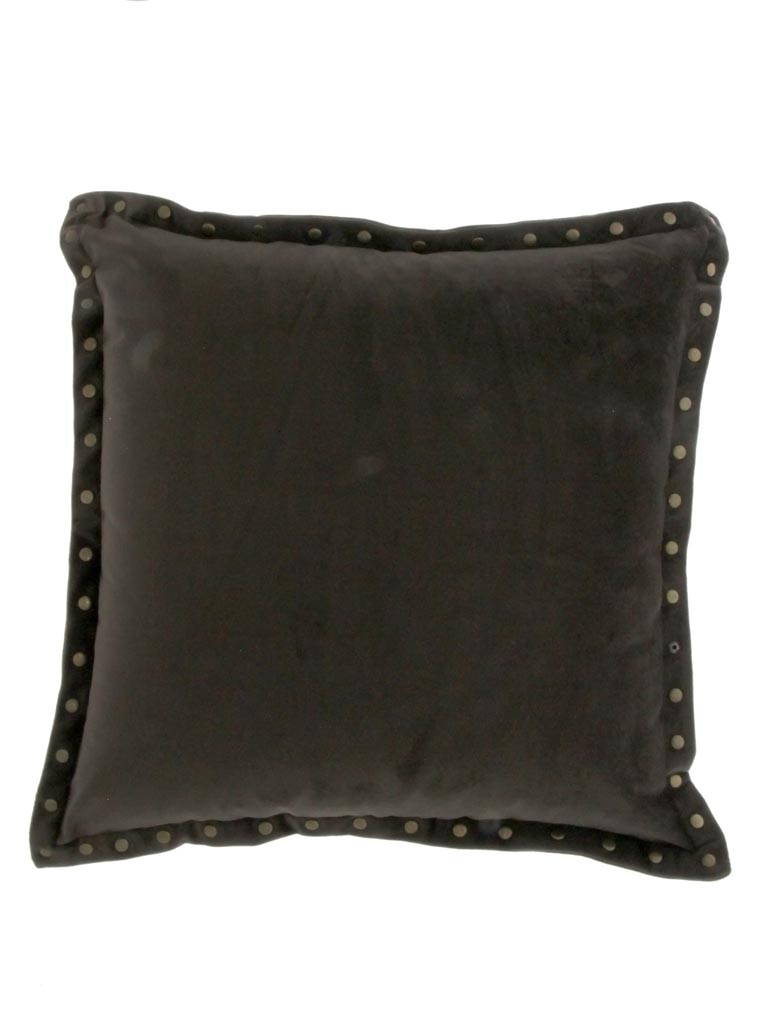 Grey cushion with golden studs - 2