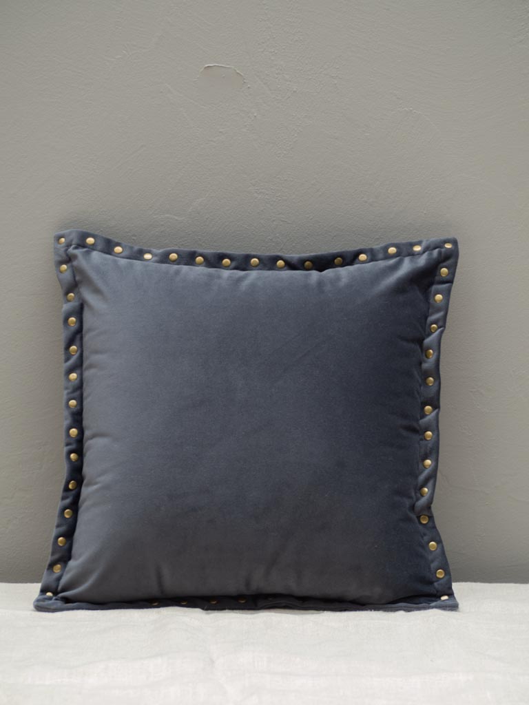 Coussin marine et clous dorés - 1