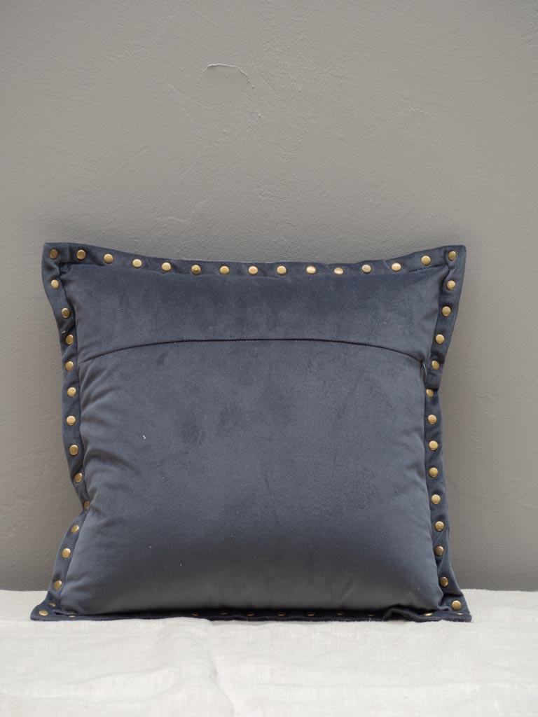 Blue cushion with golden studs - 3