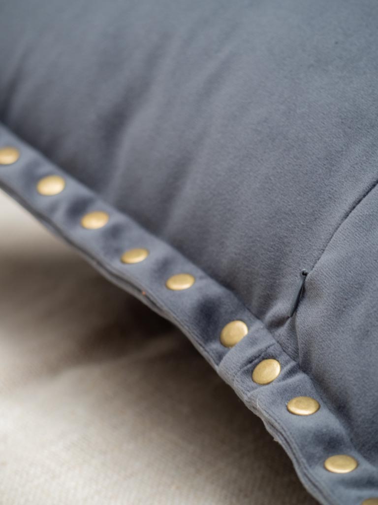 Blue cushion with golden studs - 4