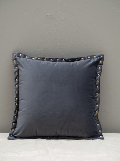 Blue cushion with golden studs