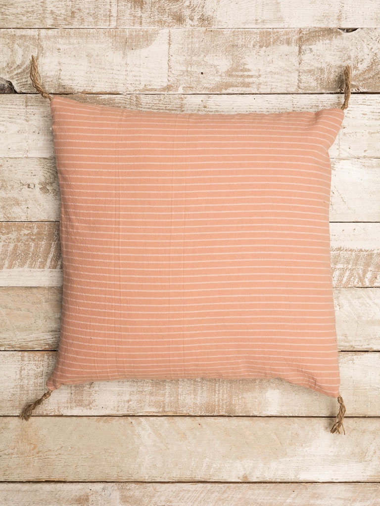 Light pink cushion with jute (Lampshade included) - 1