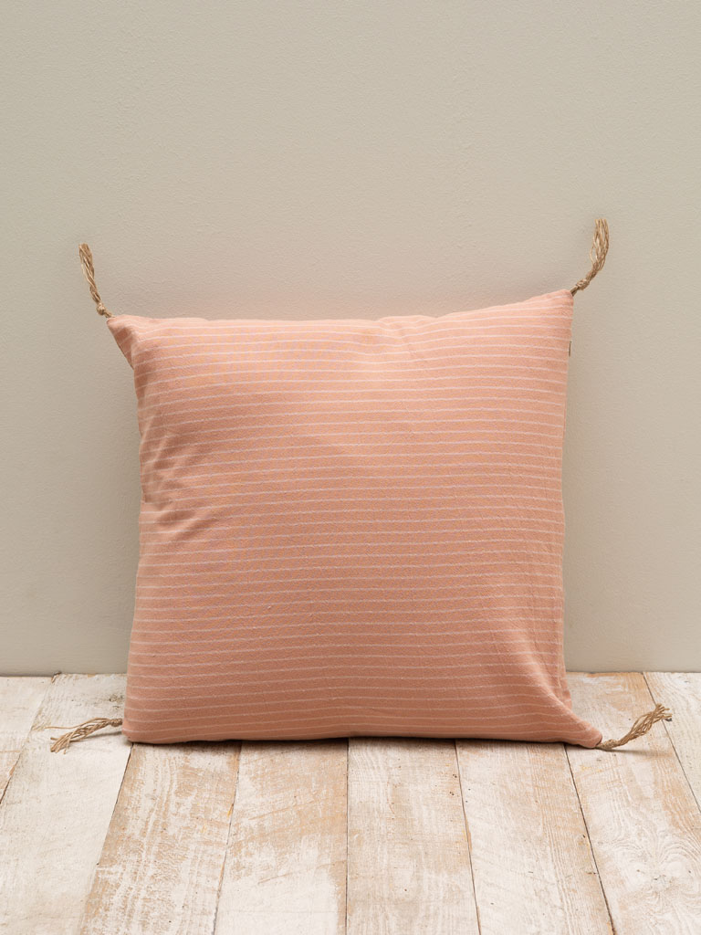 Light pink cushion with jute (Lampshade included) - 3