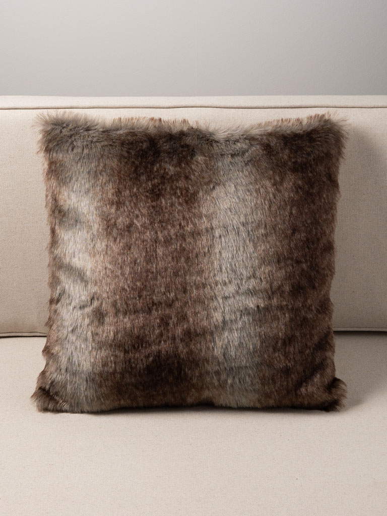 Bear fake fur cushion - 1