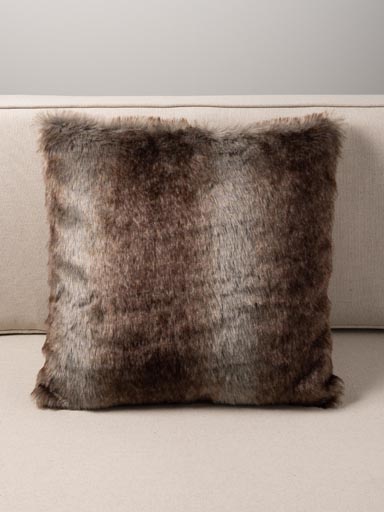 Bear fake fur cushion