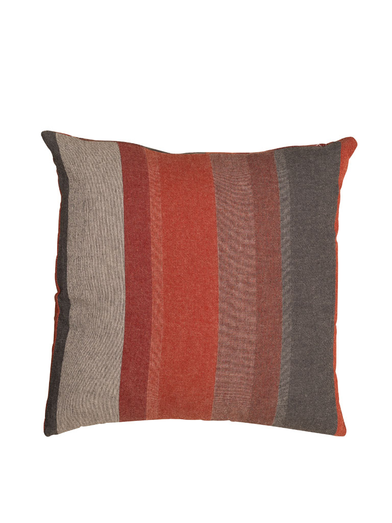 Cushion with red and grey layers - 2