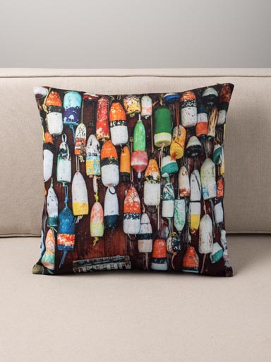 Cushion with colored floats