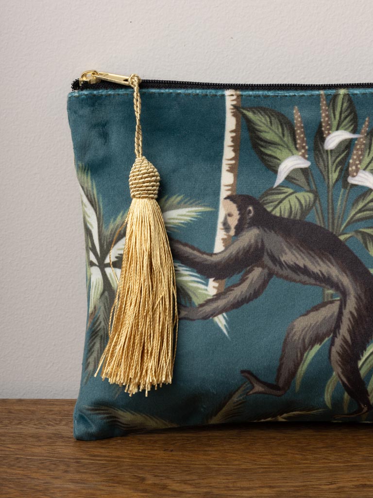 Monkey pouch with gold pompom - 3