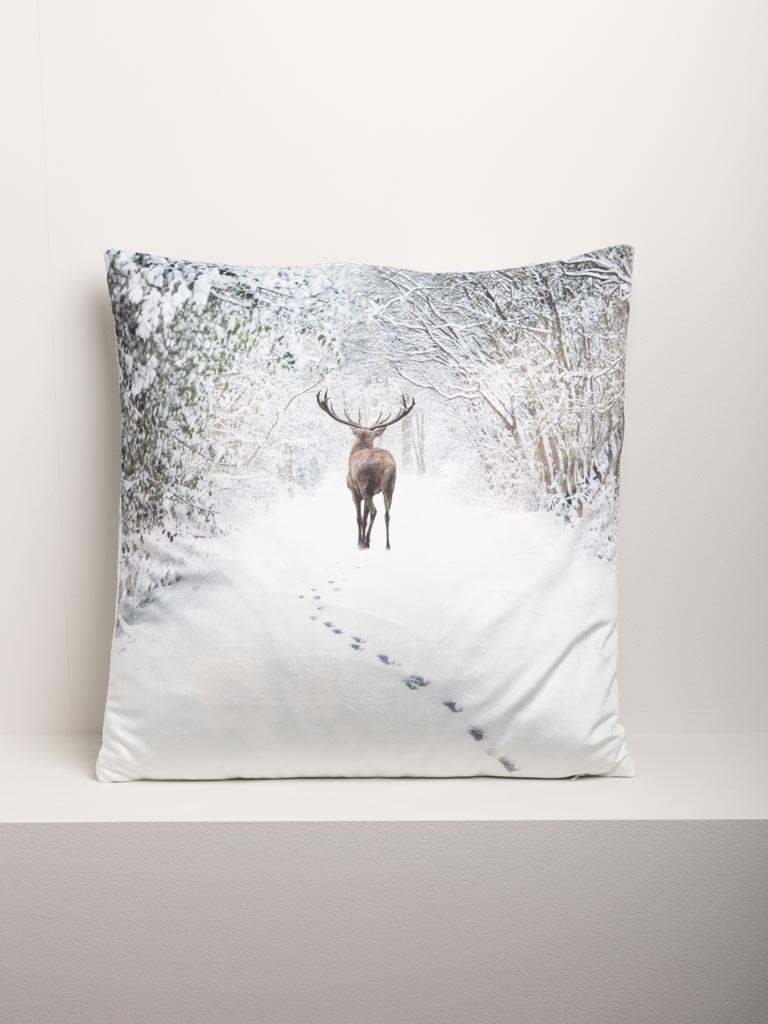 Cushion deer in snowy landscape - 4