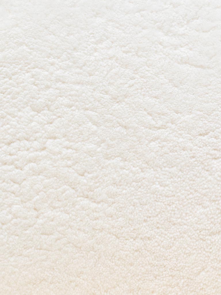 Armchair white sheepskin & leather Sikkim - 2