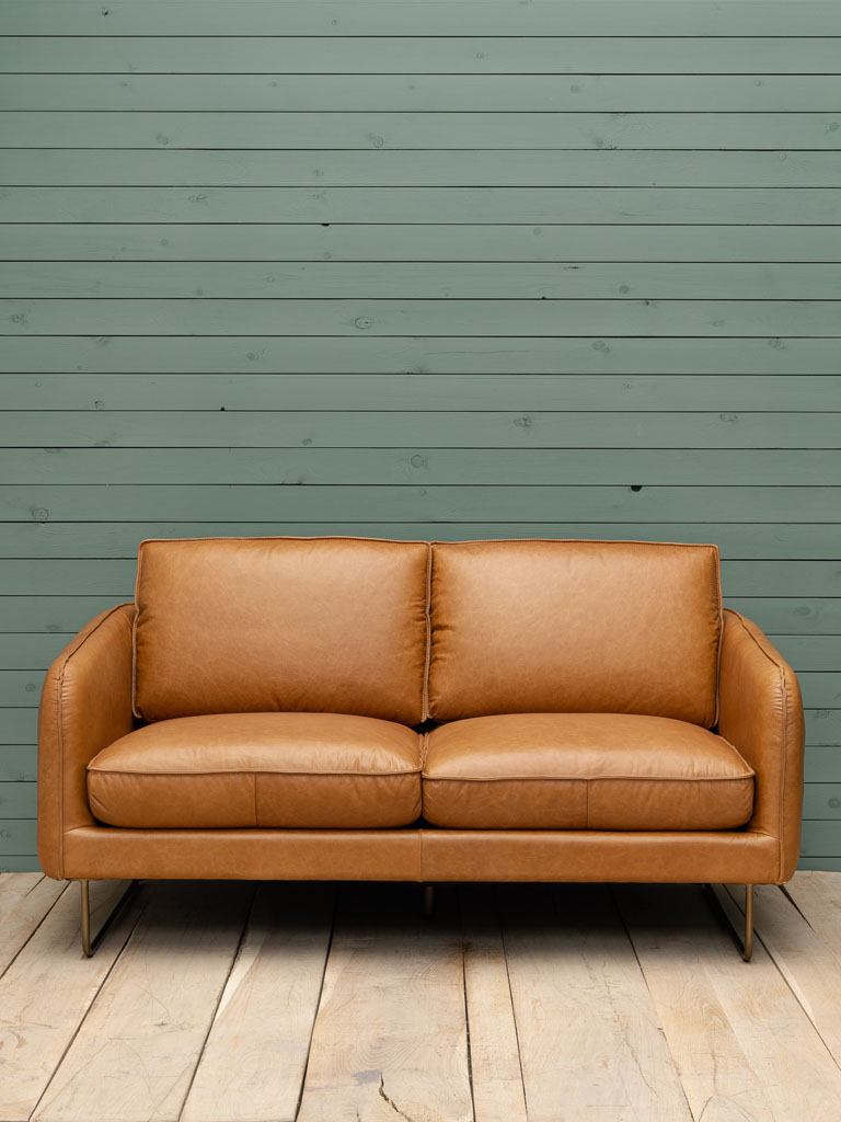 Leather sofa square feet Freeman - 1