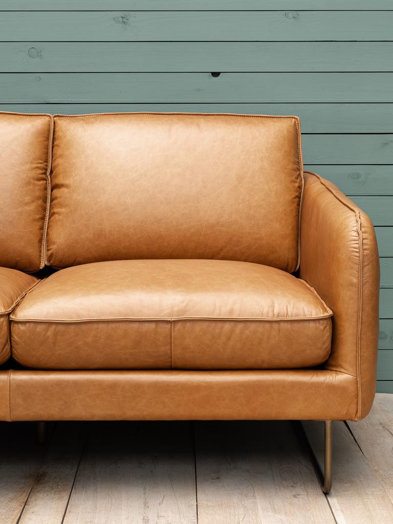 Leather sofa square feet Freeman - 6