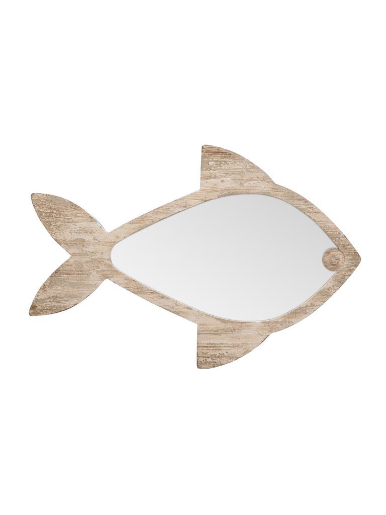White wooden fish mirror - 2