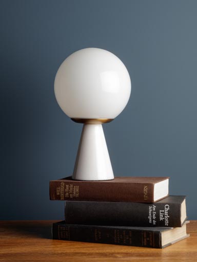 Table lamp conical marble base Lova