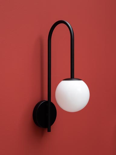 Wall sconce black metal Ambassador