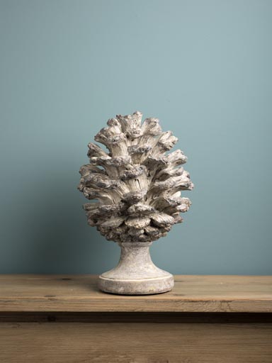Decorative resin pine cone