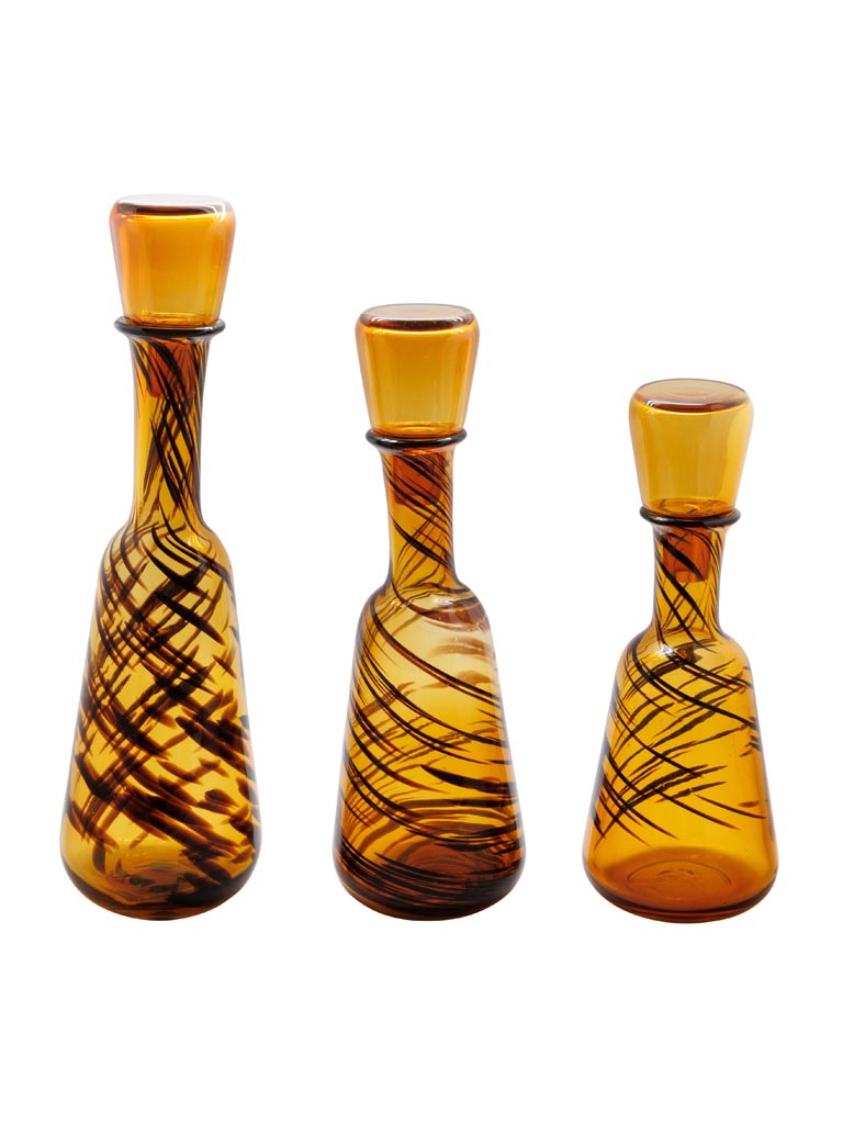 S/3 Bouteilles en verre Ambrosia - 2