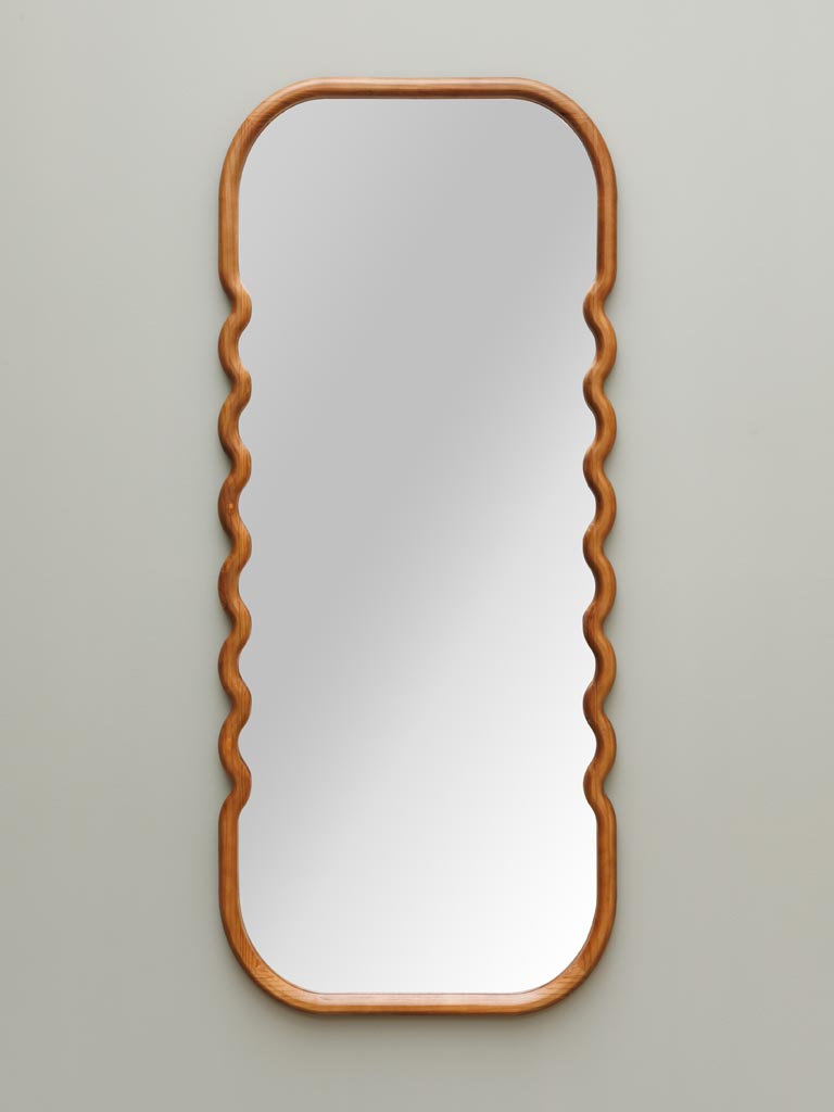 Large wooden waves mirror Swingy - 1