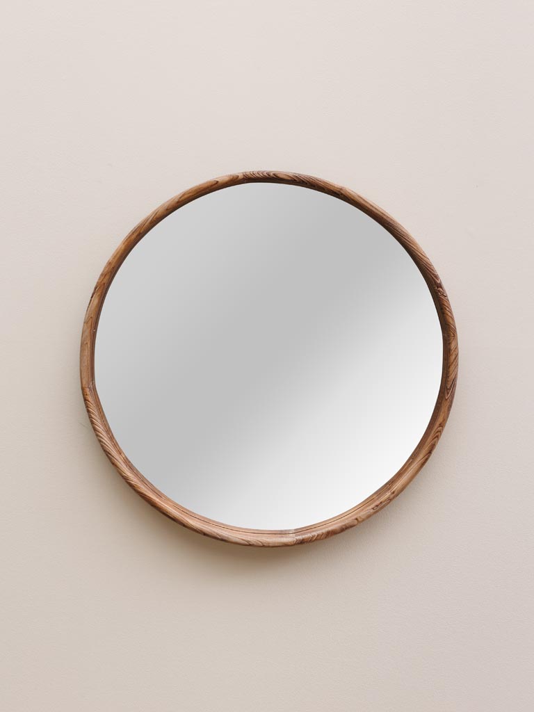 Wooden round mirror Thadeus - 1