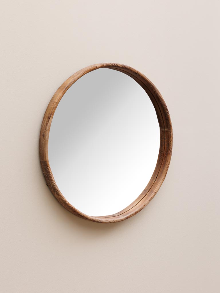 Wooden round mirror Thadeus - 3
