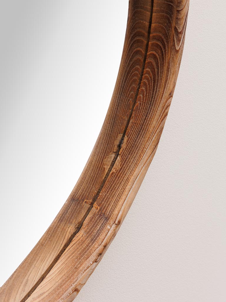 Wooden round mirror Thadeus - 5