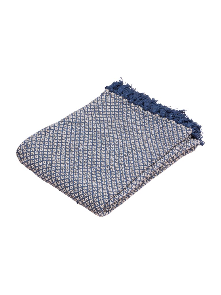 Blue & grey throw Poky - 2