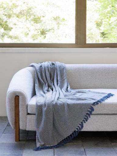 Plaid bleu & gris Poky