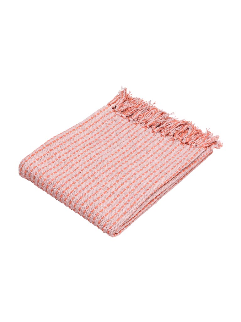 Pink & salmon throw Poty - 2
