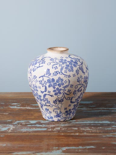 Small dark blue jar Bucolic