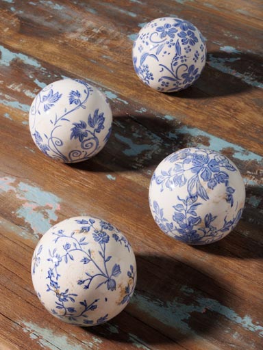 S/4 boules décoratives Bucoliques