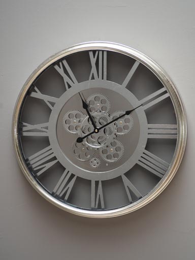 Transparent clock with gears Elizabeth