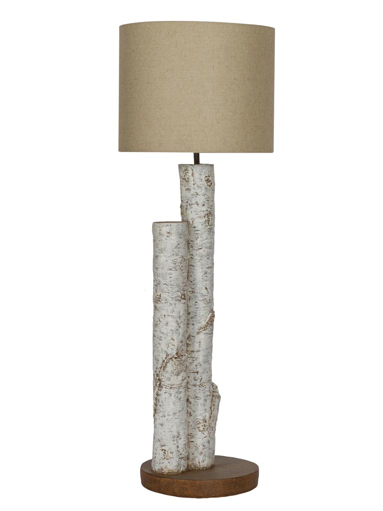 Lamp birch with beige shade - 2