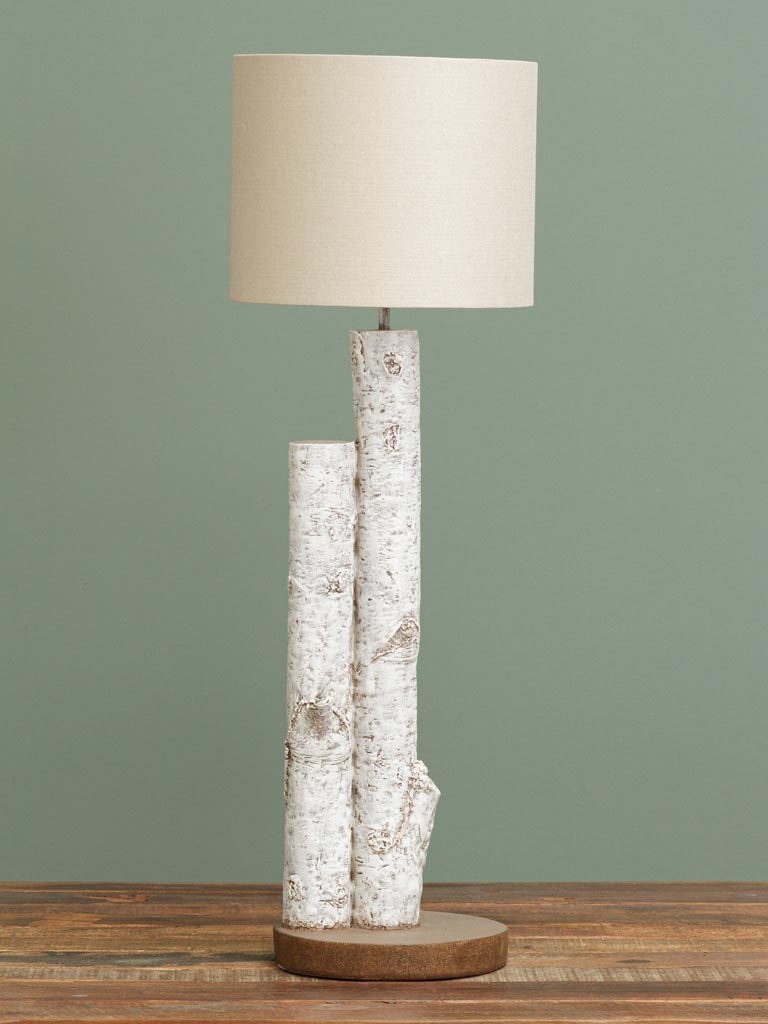 Lamp birch with beige shade - 1