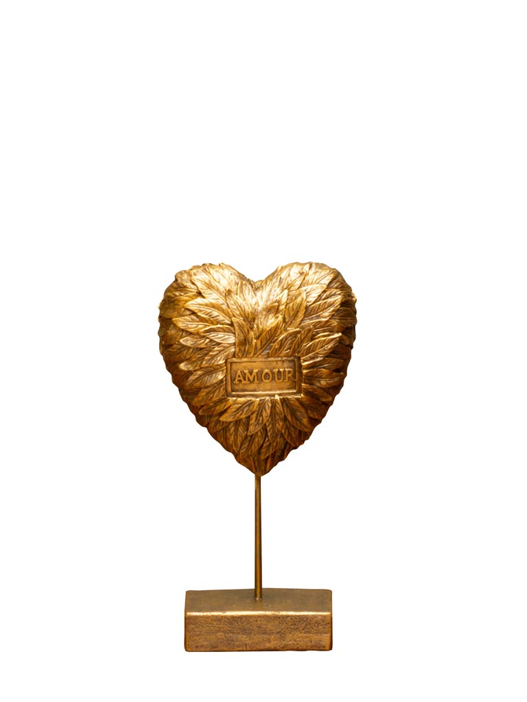 Golden heart on stand AMOUR - 2