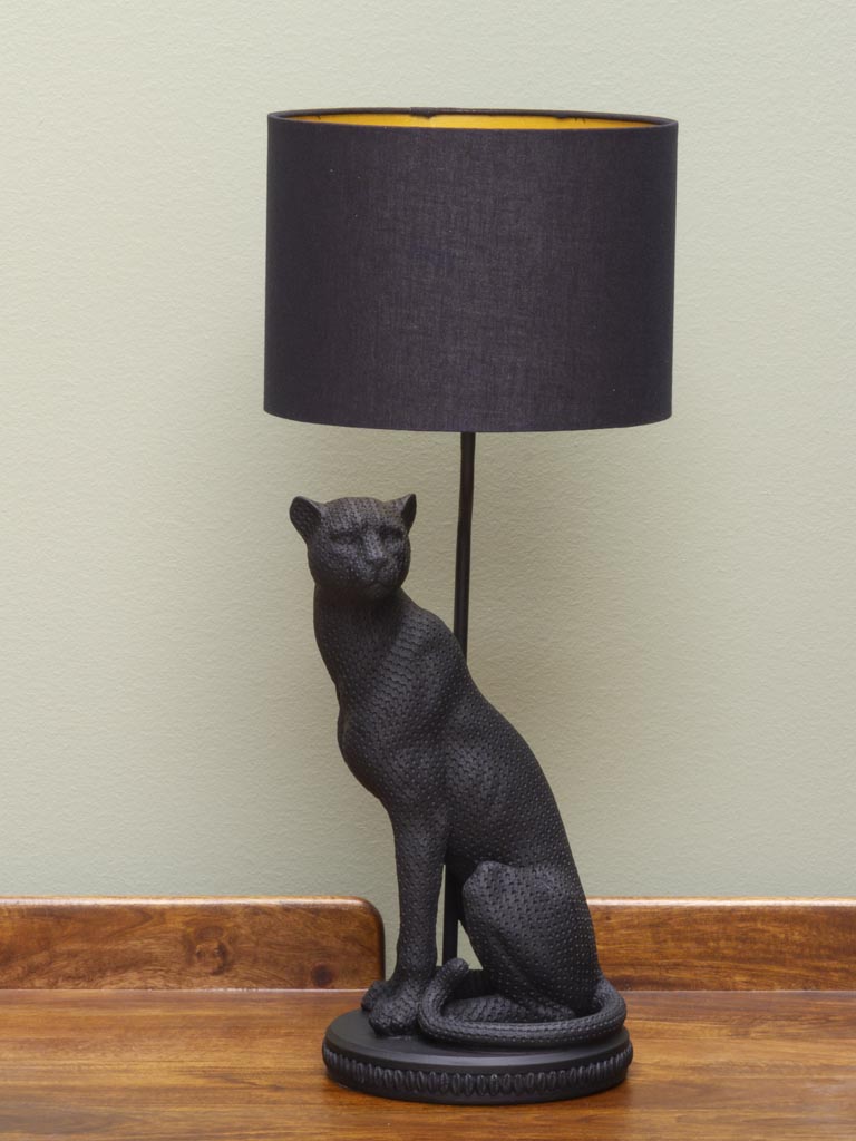 Black panther lamp Bagheera with shade - 1